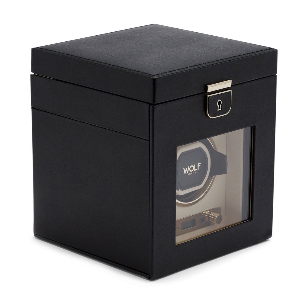 Palermo Single Watch Winder with Jewelry Storage pewter 2 Palermo Single Watch Winder with Jewelry Storage blackanthracite