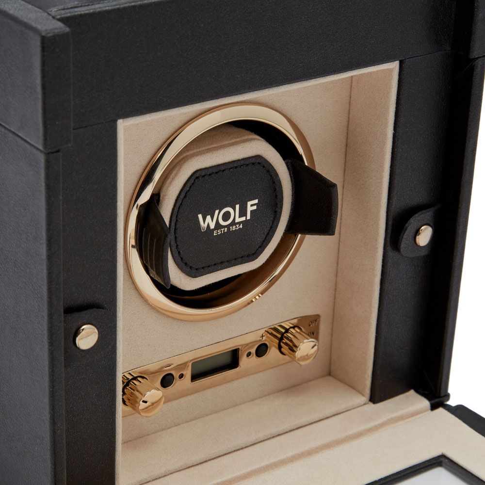 Palermo Single Watch Winder with Jewelry Storage pewter 5 Palermo Single Watch Winder with Jewelry Storage blackanthracite