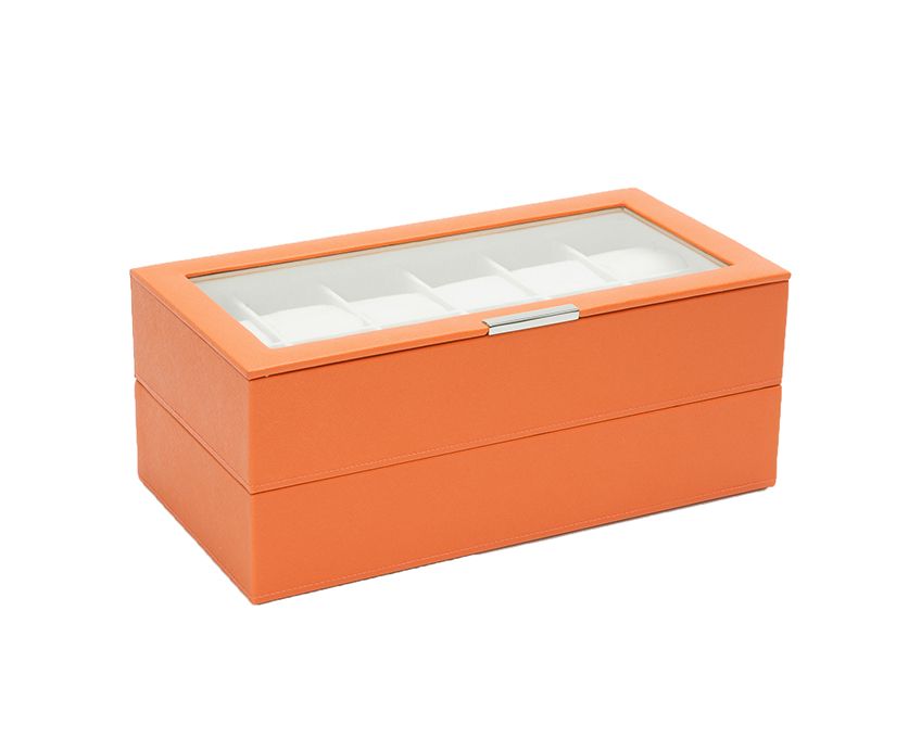 Stackable Set of 2 - 12 Piece Watch Trays stackablewatchtrayscream