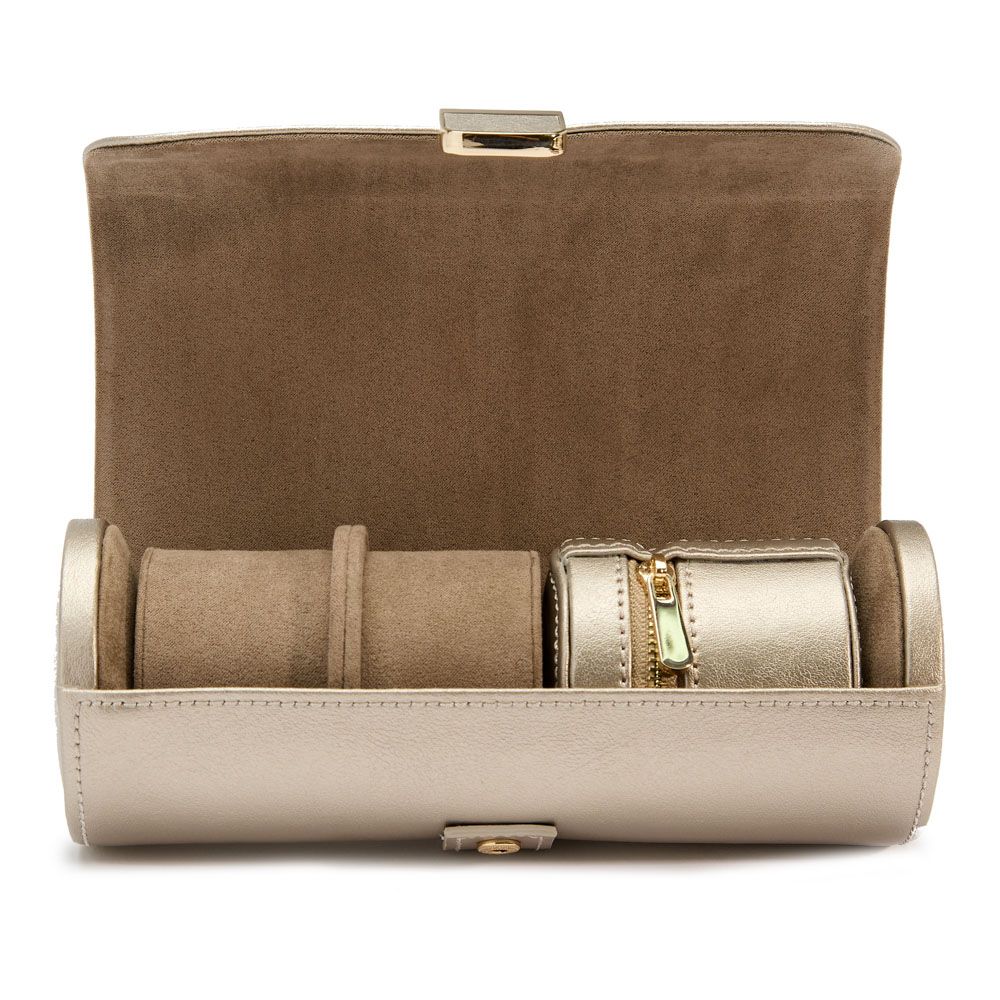 Palermo Double Watch Roll with Jewelry Pouch blackanthracite