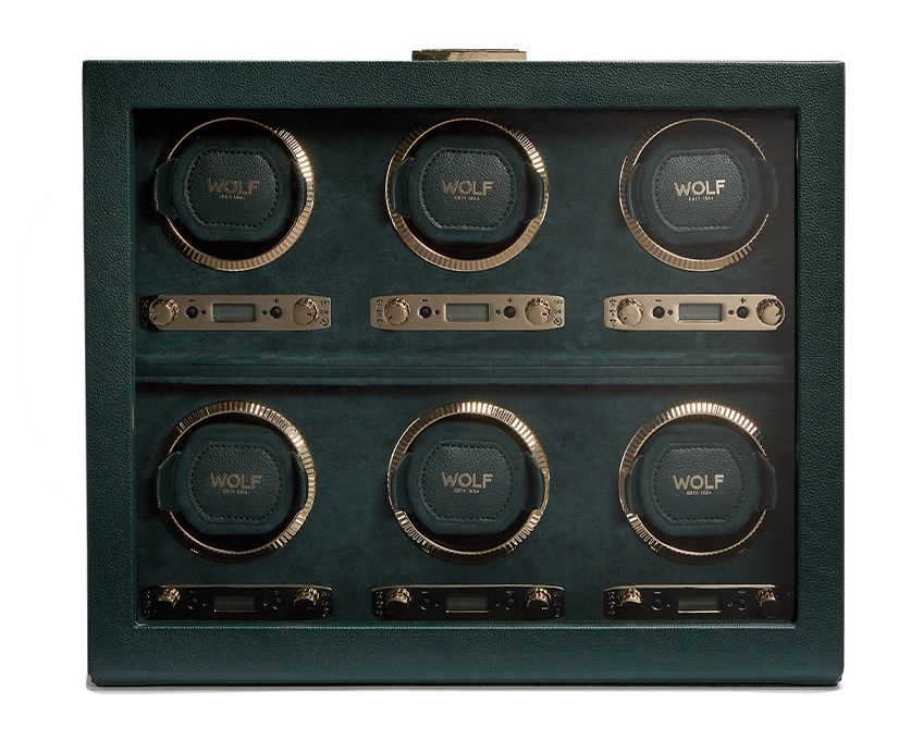 British Racing 6 Piece Watch Winder black