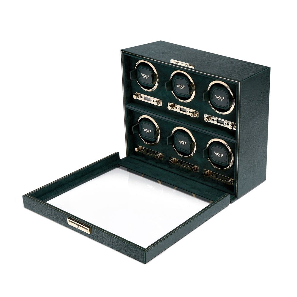 British Racing 6 Piece Watch Winder black