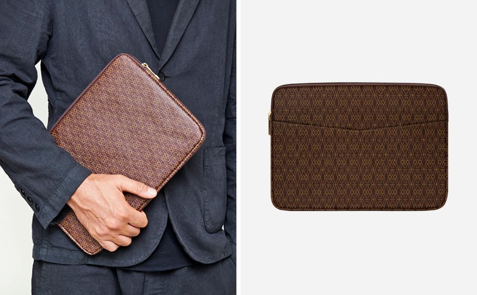 Signature Laptop Zip Case green