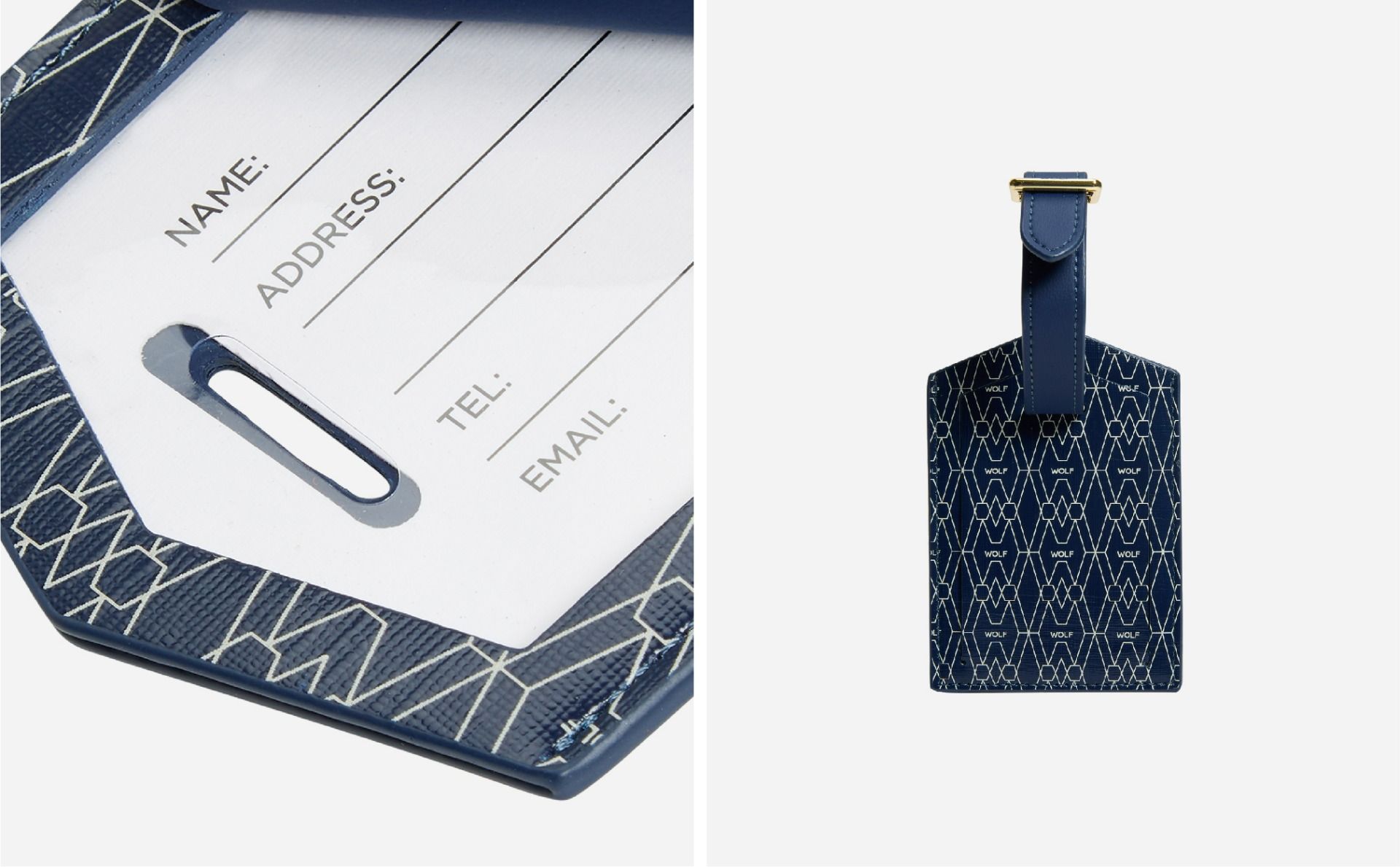 Signature Luggage Tag blue