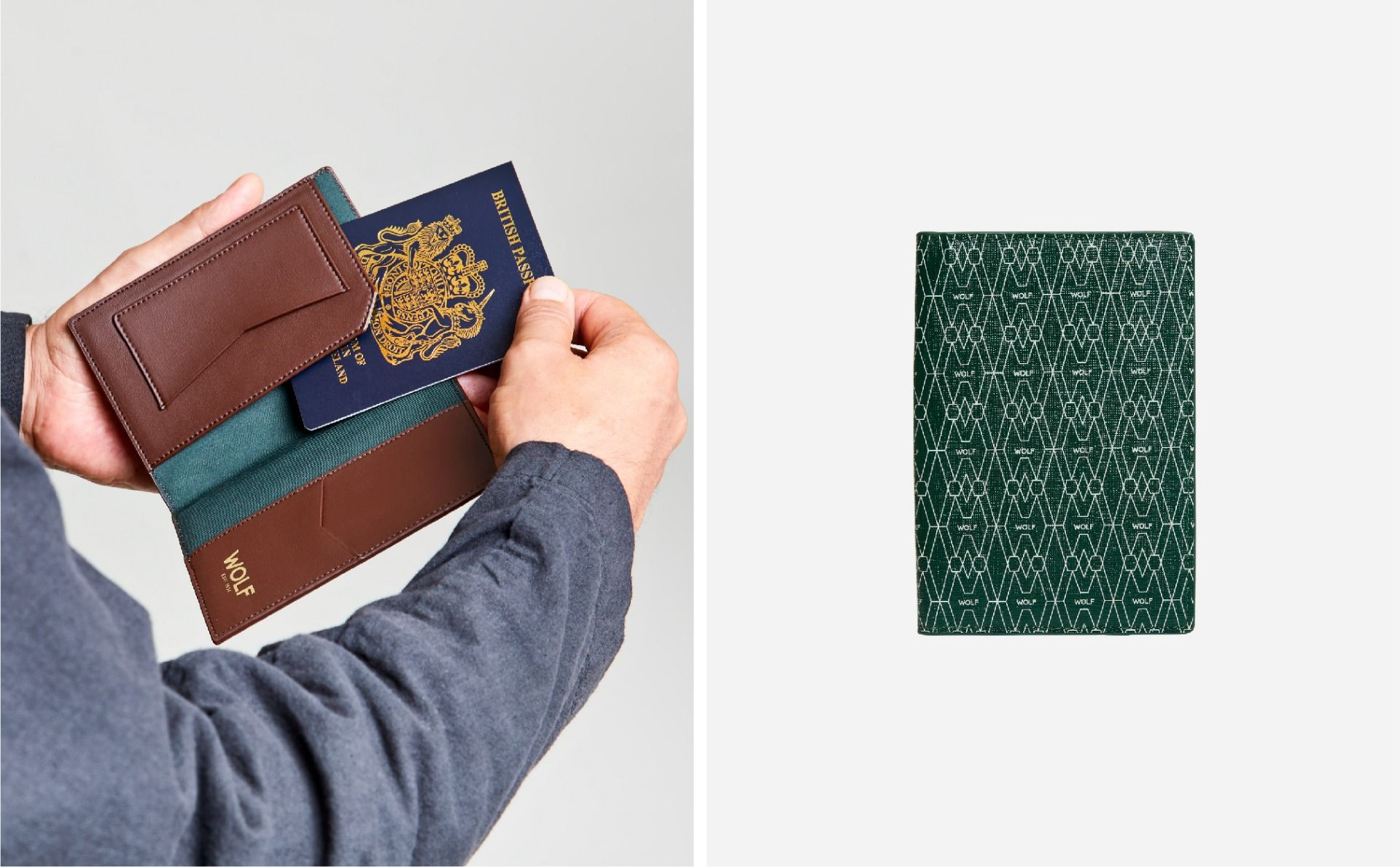 Signature Passport Sleeve green