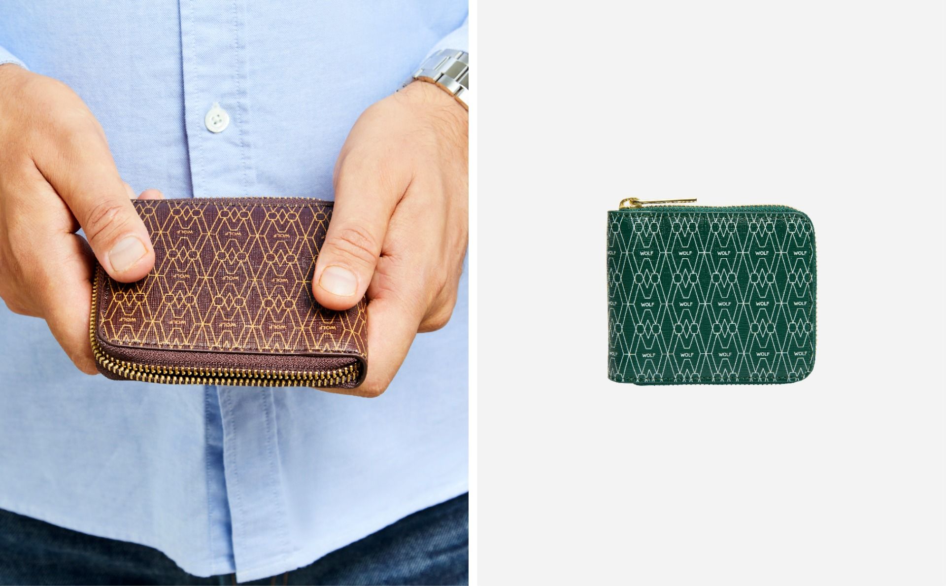 Signature Zip Wallet green