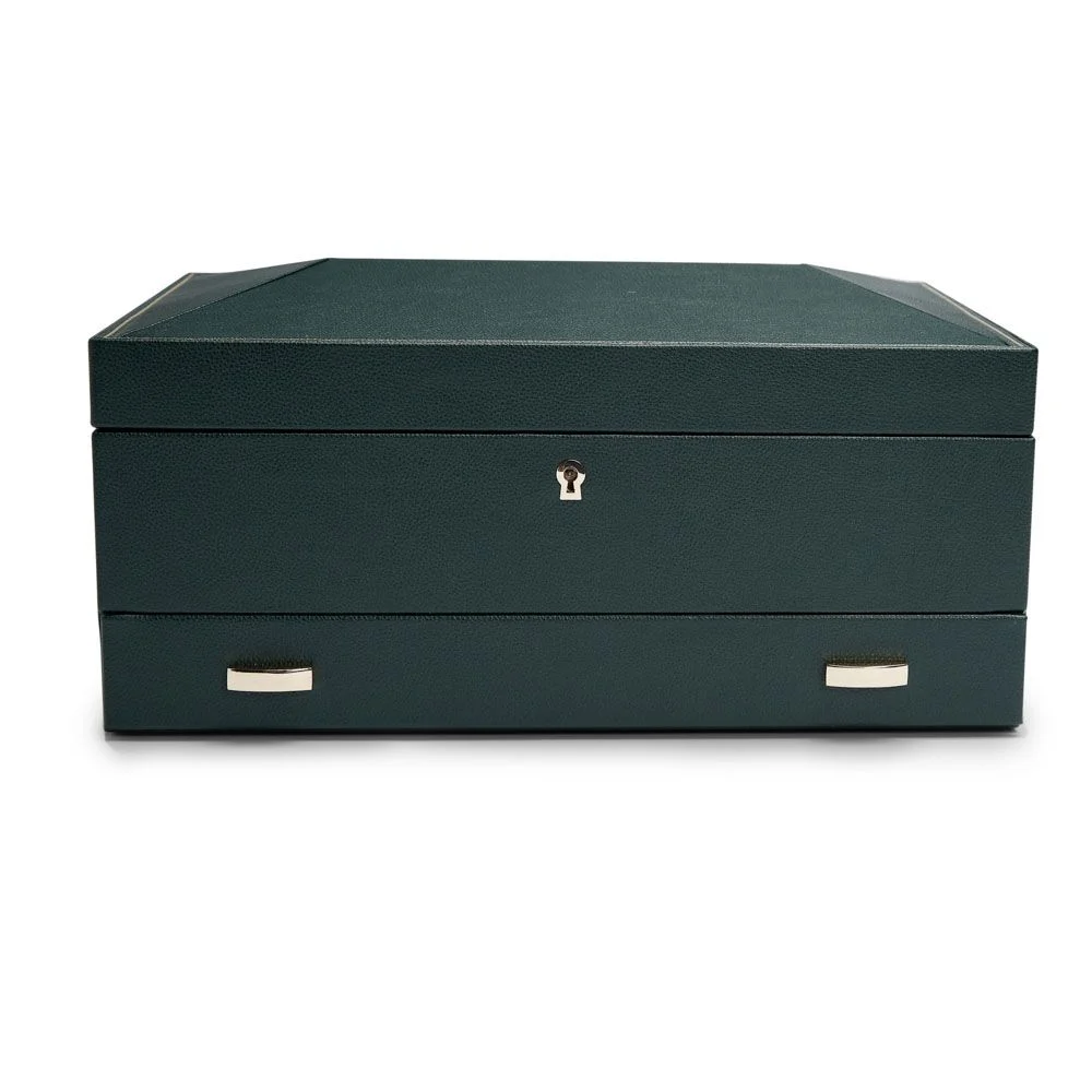 British Racing 10 Piece Watch Box with Storage black