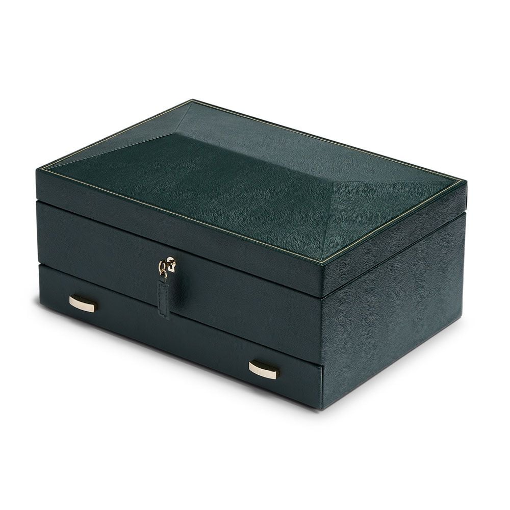 British Racing 10 Piece Watch Box with Storage black