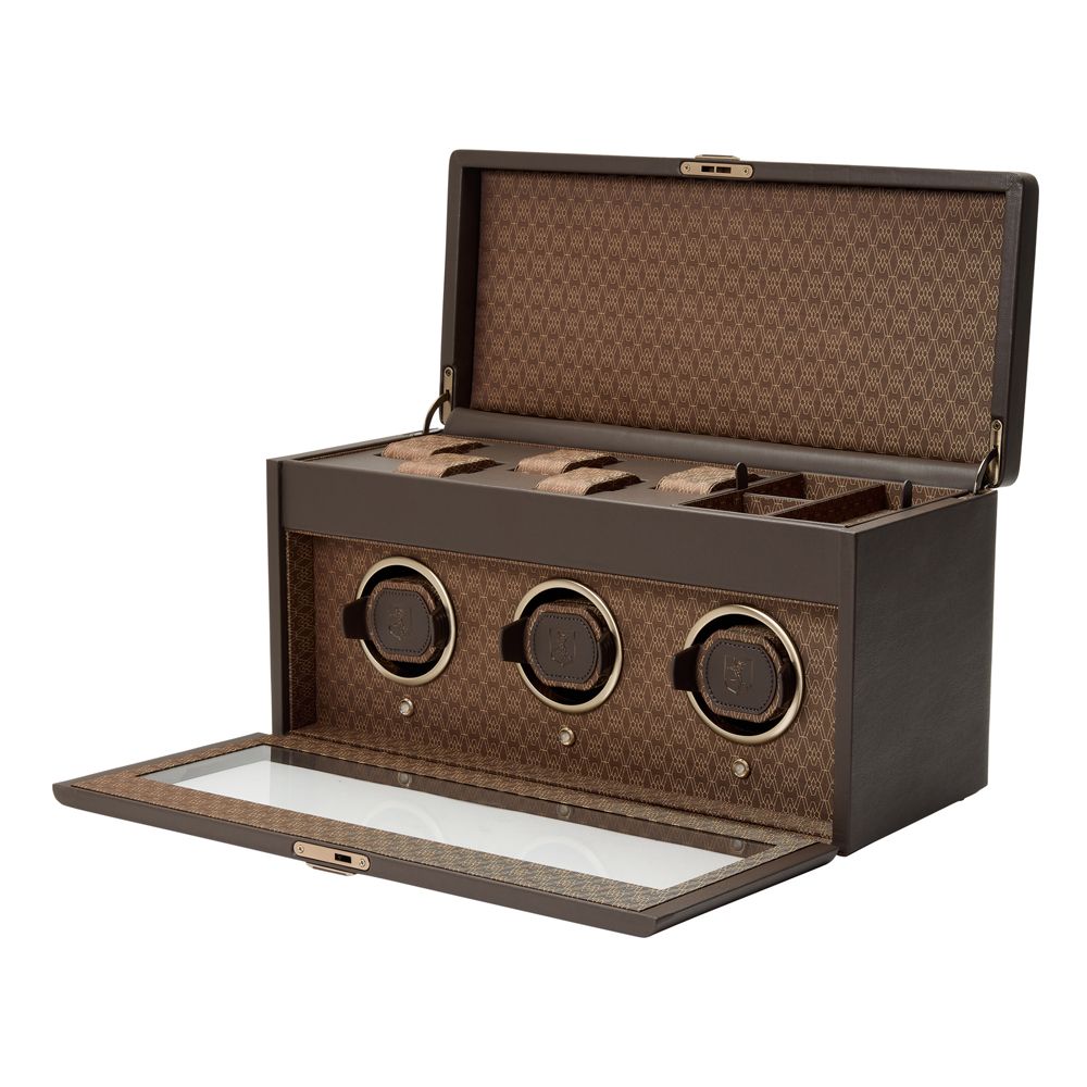 Earth Triple Watch Winder coffee 3 Earth Triple Watch Winder coffee