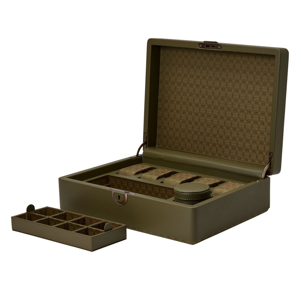 Earth 5 Piece Watch Box with Storage olive 11 Earth 5 Piece Watch Box with Storage olive