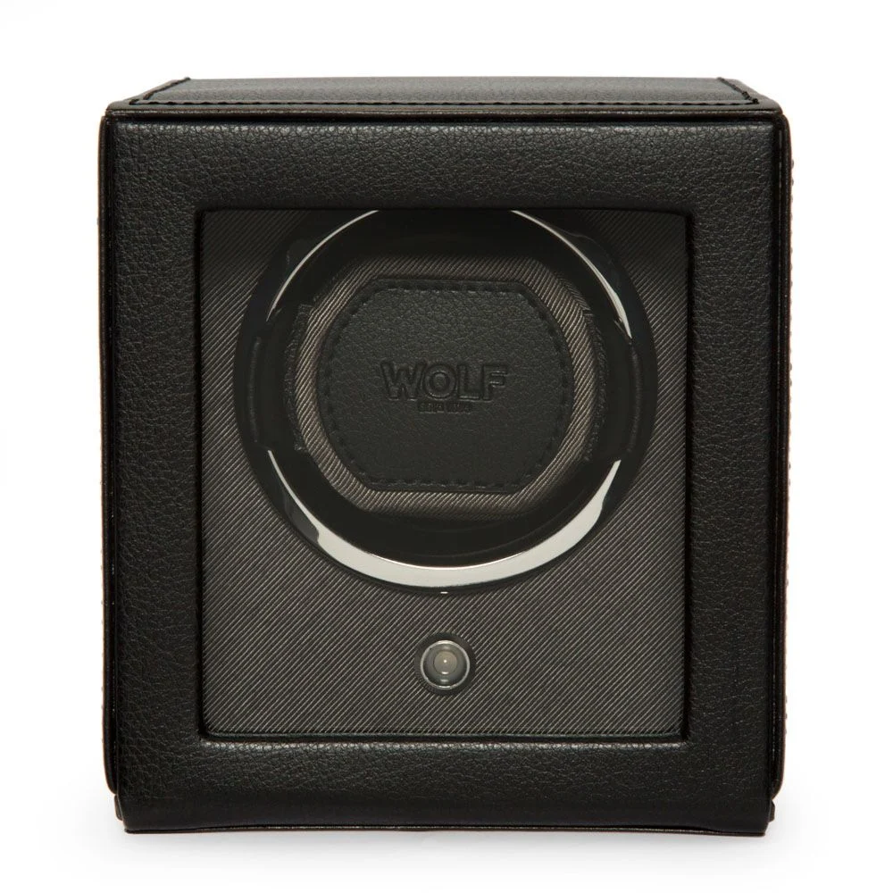 Cub Single Watch Winder with Cover brown