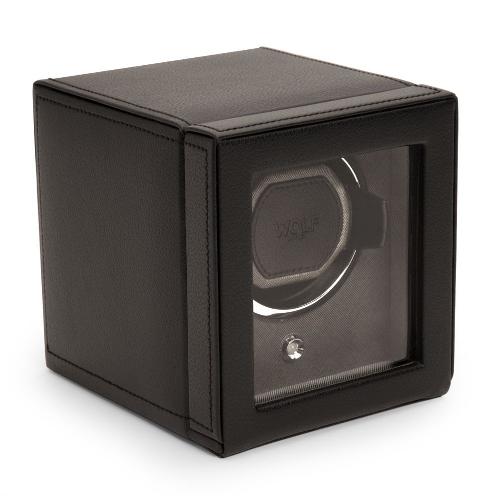 Cub Single Watch Winder with Cover brown