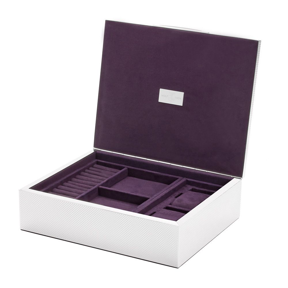 Silver Medium Watch Jewelry and Legacy Box silver