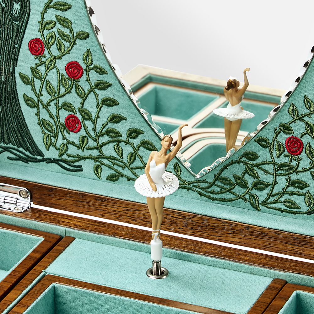 Ballet Musical Jewelry Box swanlakewalnutwood 11 Ballet Musical Jewelry Box swanlakewalnutwood