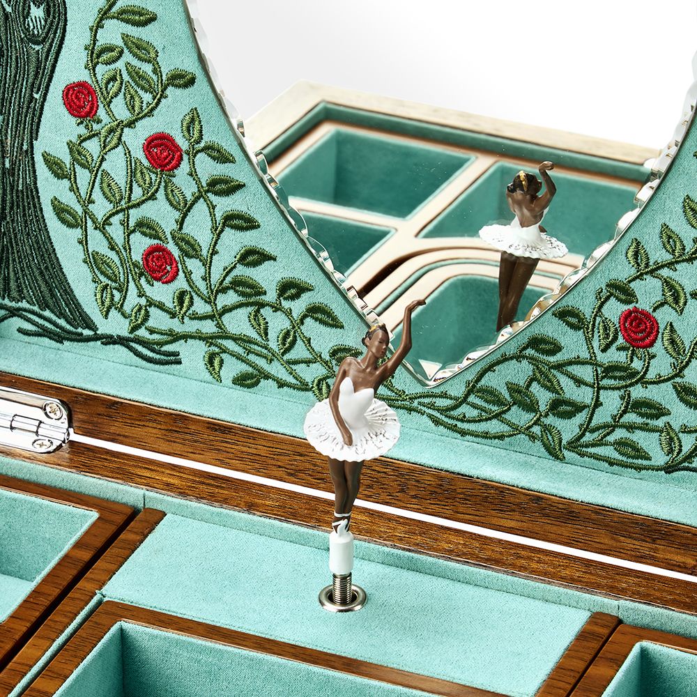 Ballet Musical Jewelry Box swanlakewalnutwood 12 Ballet Musical Jewelry Box swanlakewalnutwood