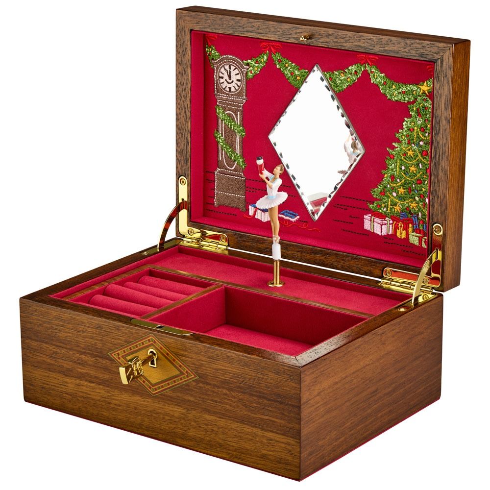 Ballet Musical Jewelry Box swanlakewalnutwood 16 Ballet Musical Jewelry Box swanlakewalnutwood