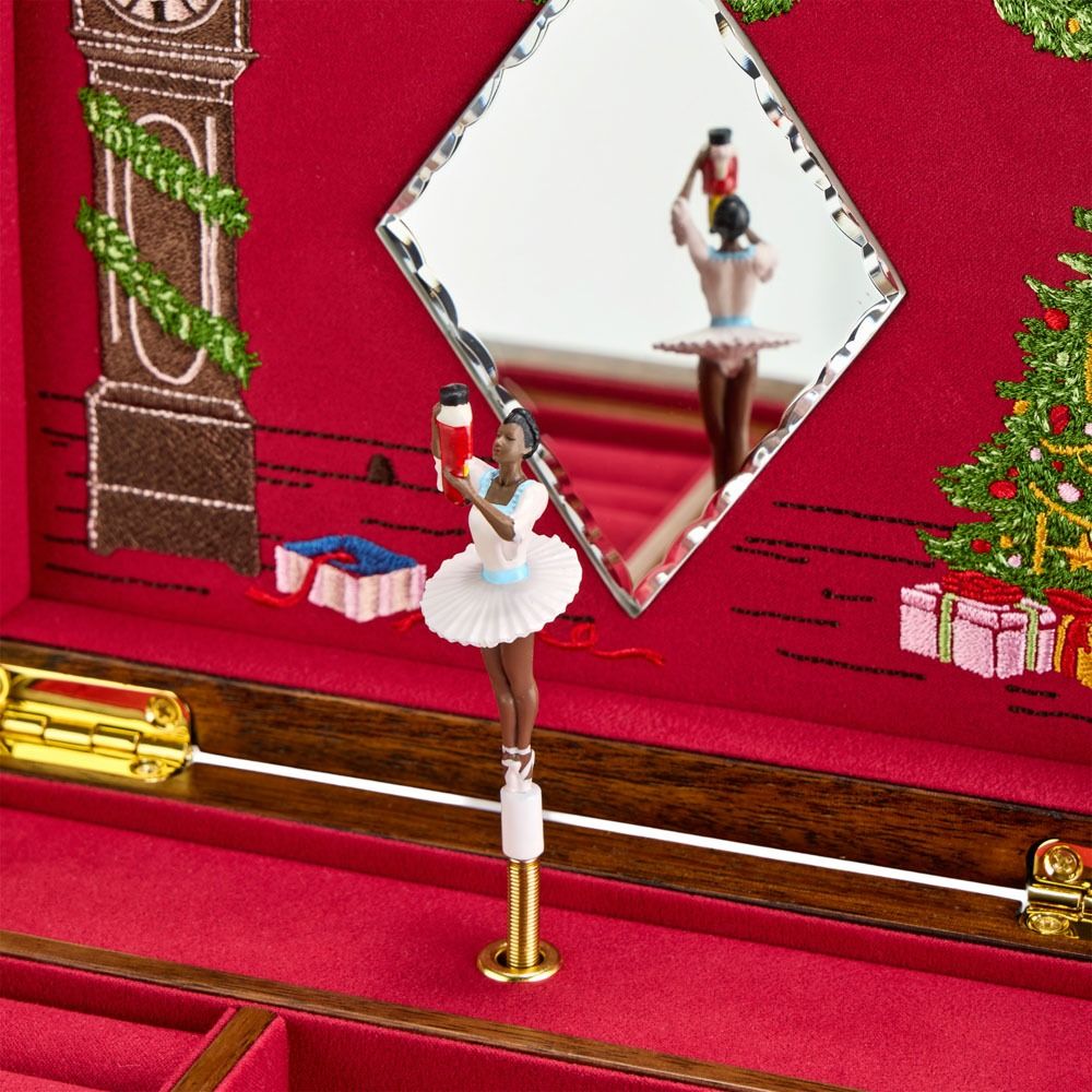 Ballet Musical Jewelry Box swanlakewalnutwood 17 Ballet Musical Jewelry Box swanlakewalnutwood