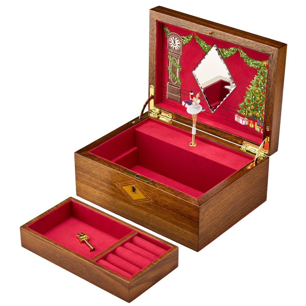 Ballet Musical Jewelry Box swanlakewalnutwood 19 Ballet Musical Jewelry Box swanlakewalnutwood