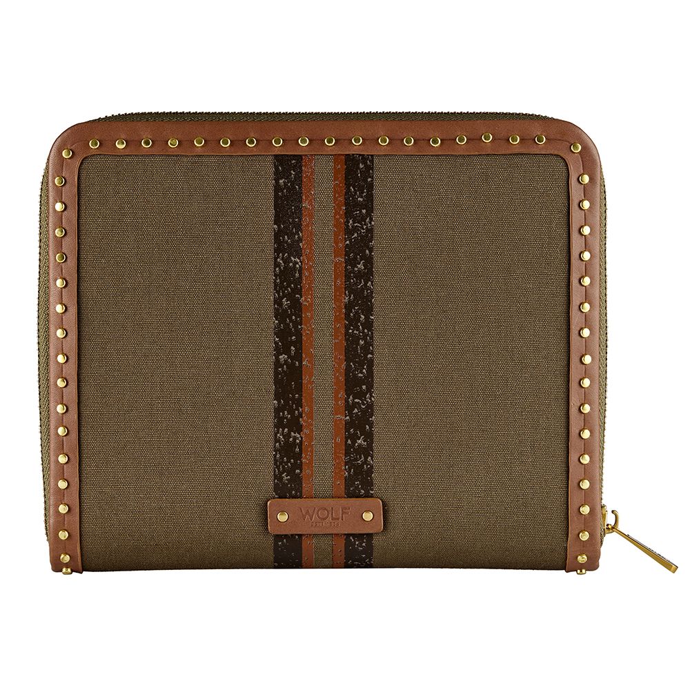 Ida Travel Zip Jewelry Portfolio khaki
