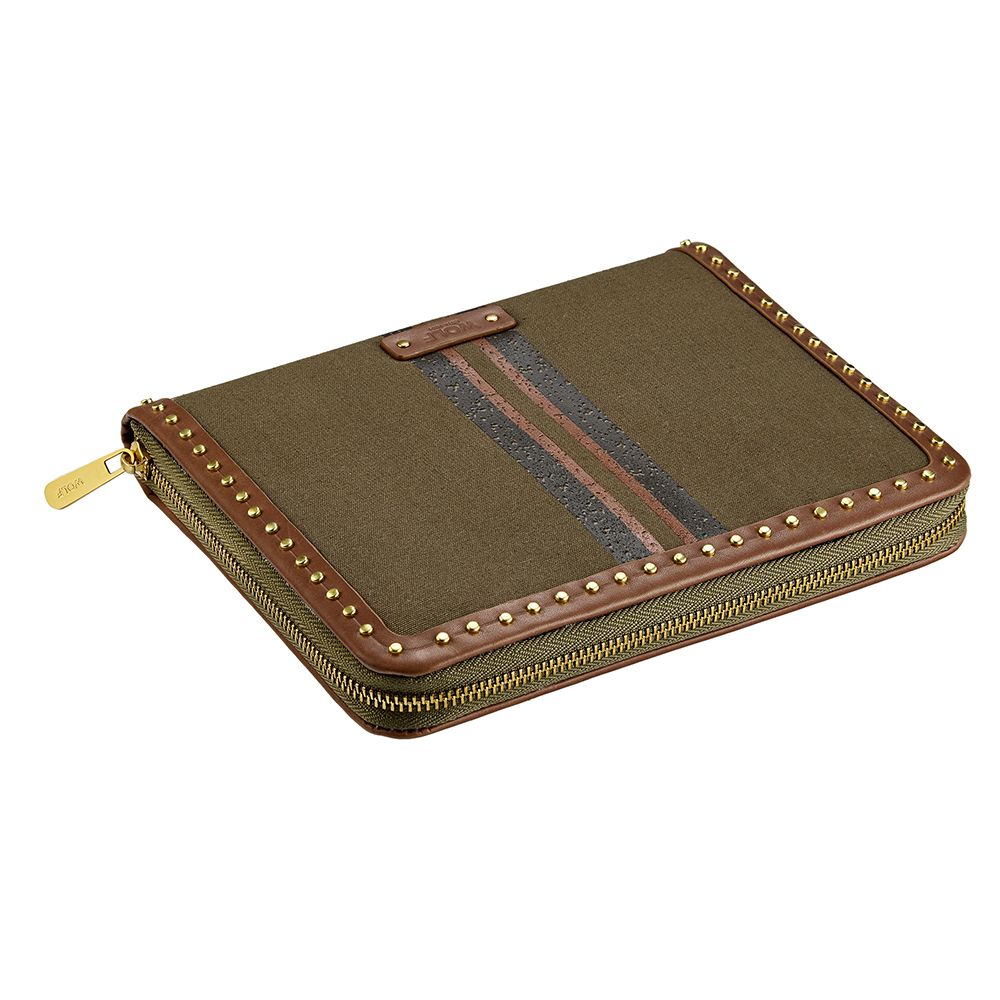 Ida Travel Zip Jewelry Portfolio khaki 2 Ida Travel Zip Jewelry Portfolio khaki