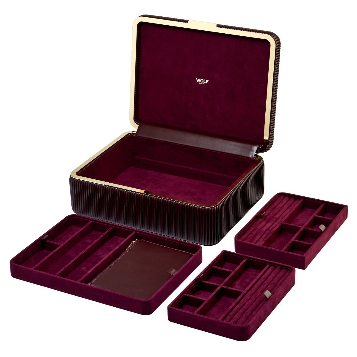 Bella Large Jewelry Box mocha 10 Bella Large Jewelry Box bone