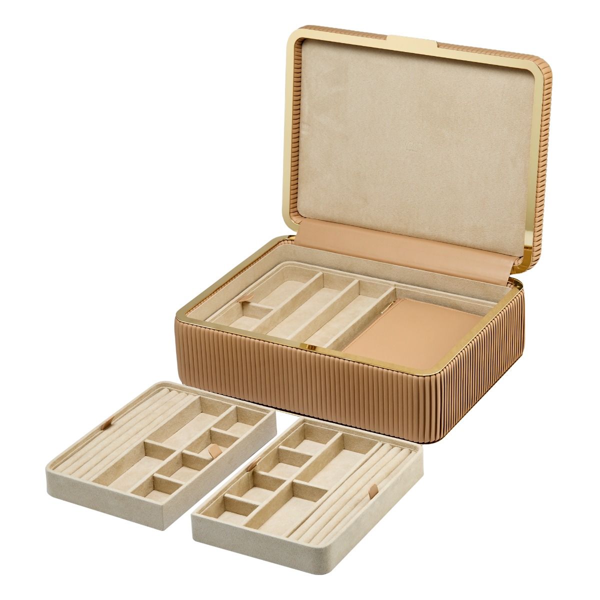 Bella Large Jewelry Box mocha 14 Bella Large Jewelry Box bone