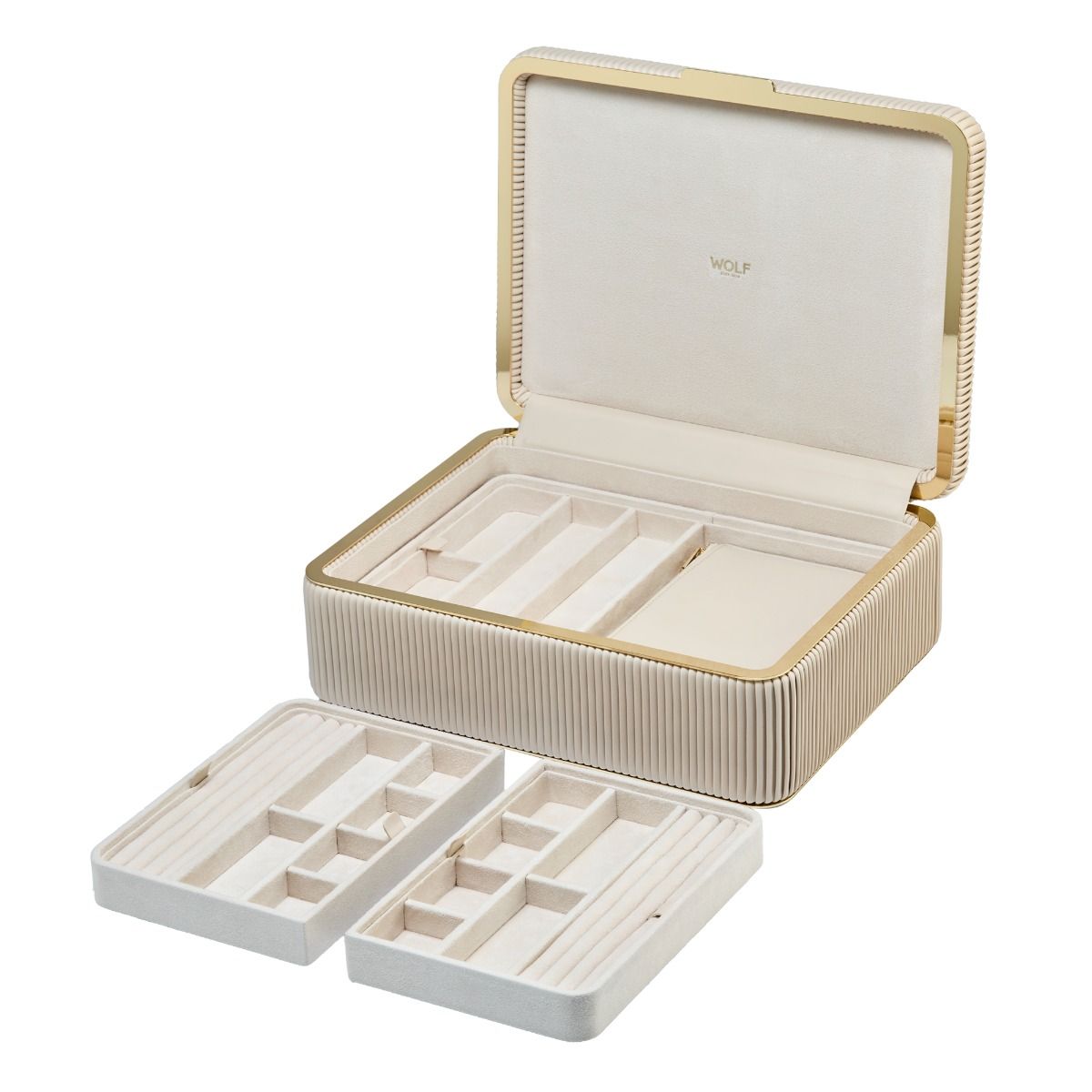 Bella Large Jewelry Box mocha 4 Bella Large Jewelry Box bone
