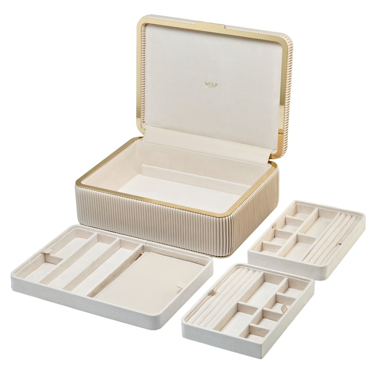Bella Large Jewelry Box mocha 5 Bella Large Jewelry Box bone