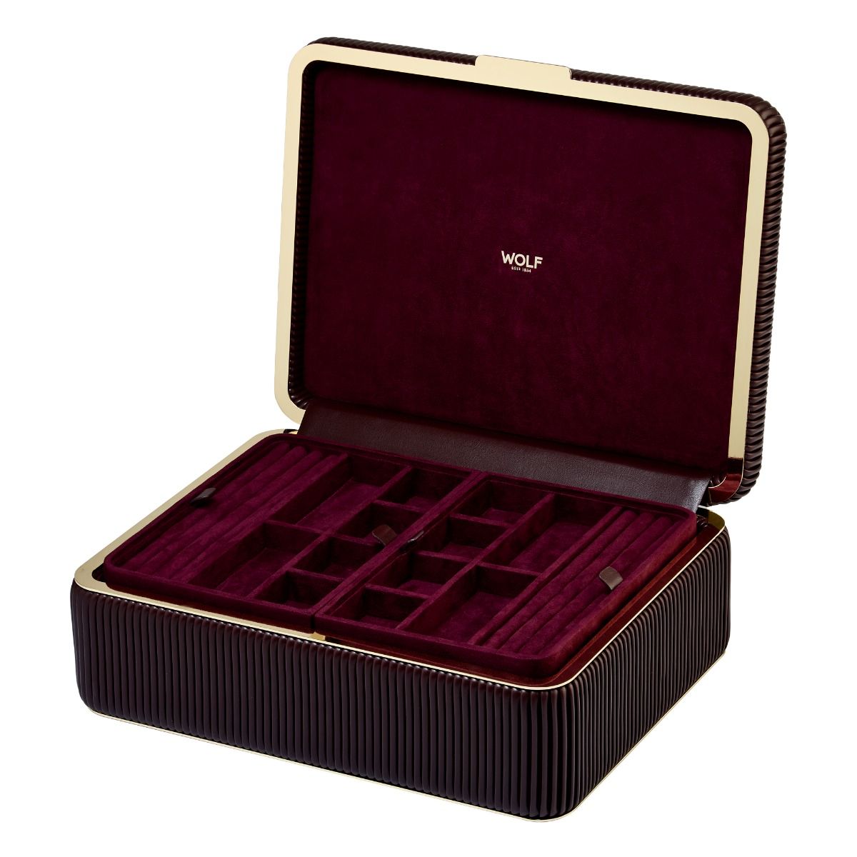 Bella Large Jewelry Box mocha 8 Bella Large Jewelry Box bone