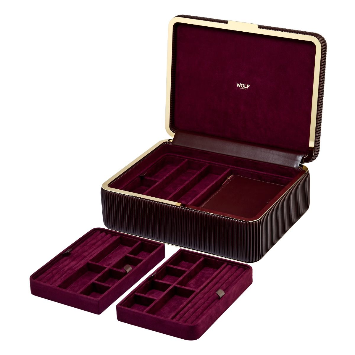 Bella Large Jewelry Box mocha 9 Bella Large Jewelry Box bone