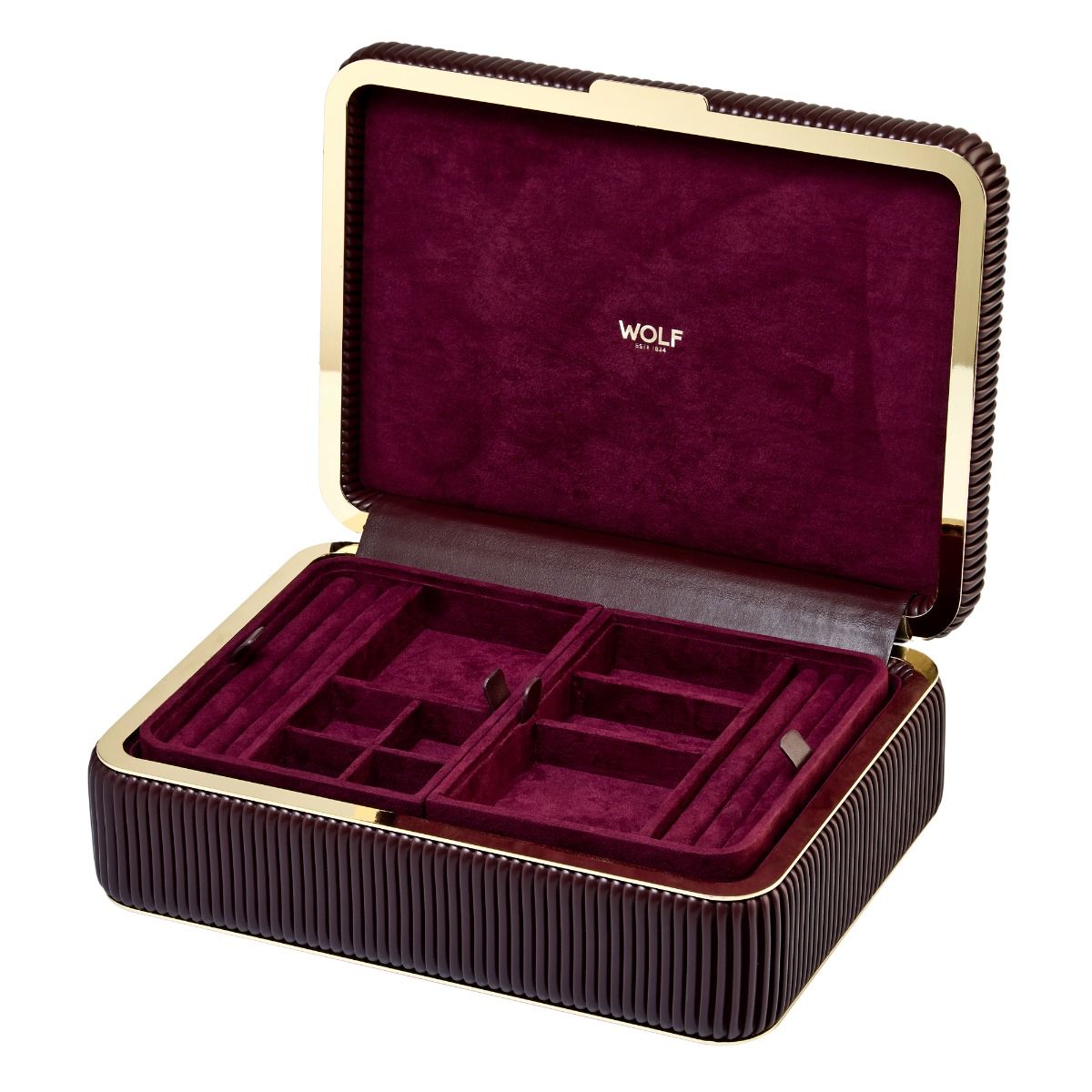 Bella Medium Jewelry Box bordeaux 8 Bella Medium Jewelry Box bone