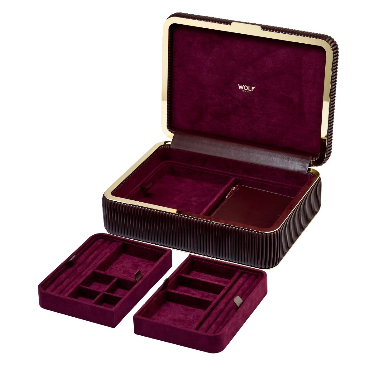 Bella Medium Jewelry Box bordeaux 9 Bella Medium Jewelry Box bone