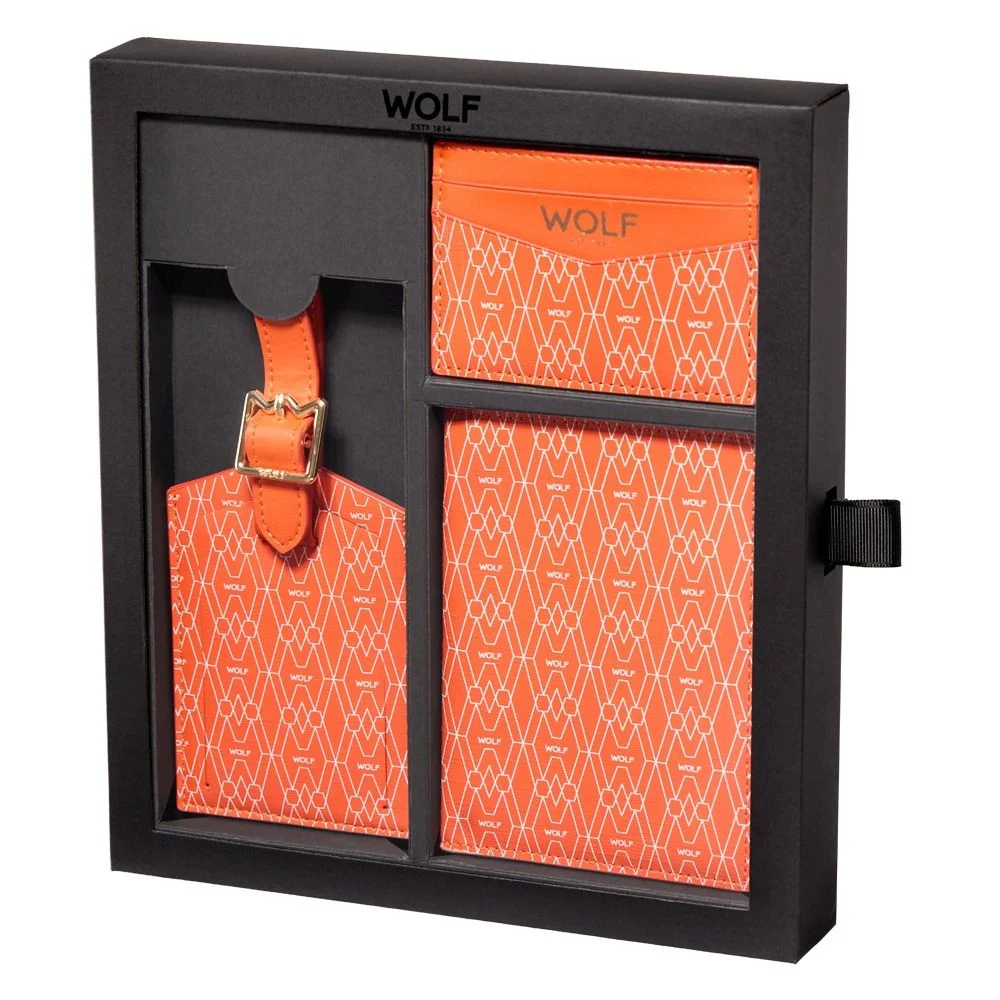 Signature Passport, Card Case & Luggage Tag Gift Set orange 11 Signature Passport, Card Case & Luggage Tag Gift Set blue
