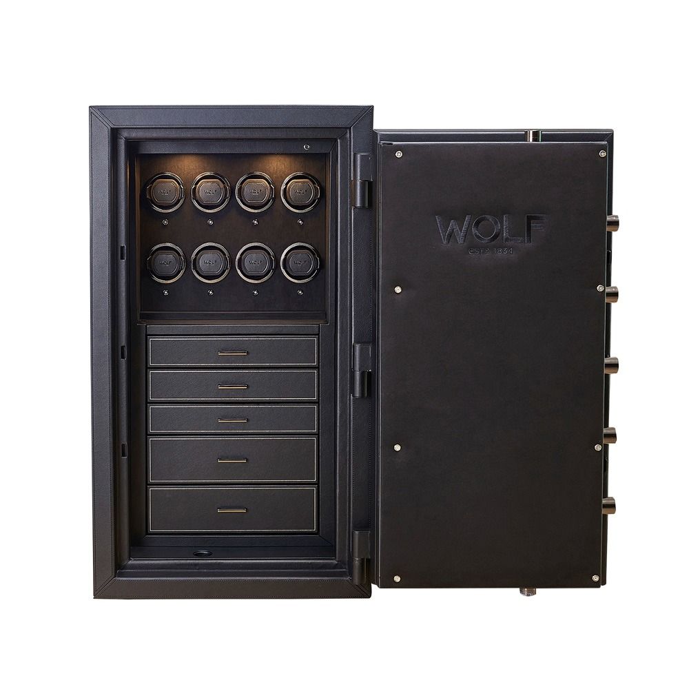 Athos 8 Piece Watch Winder and Jewelry Safe green