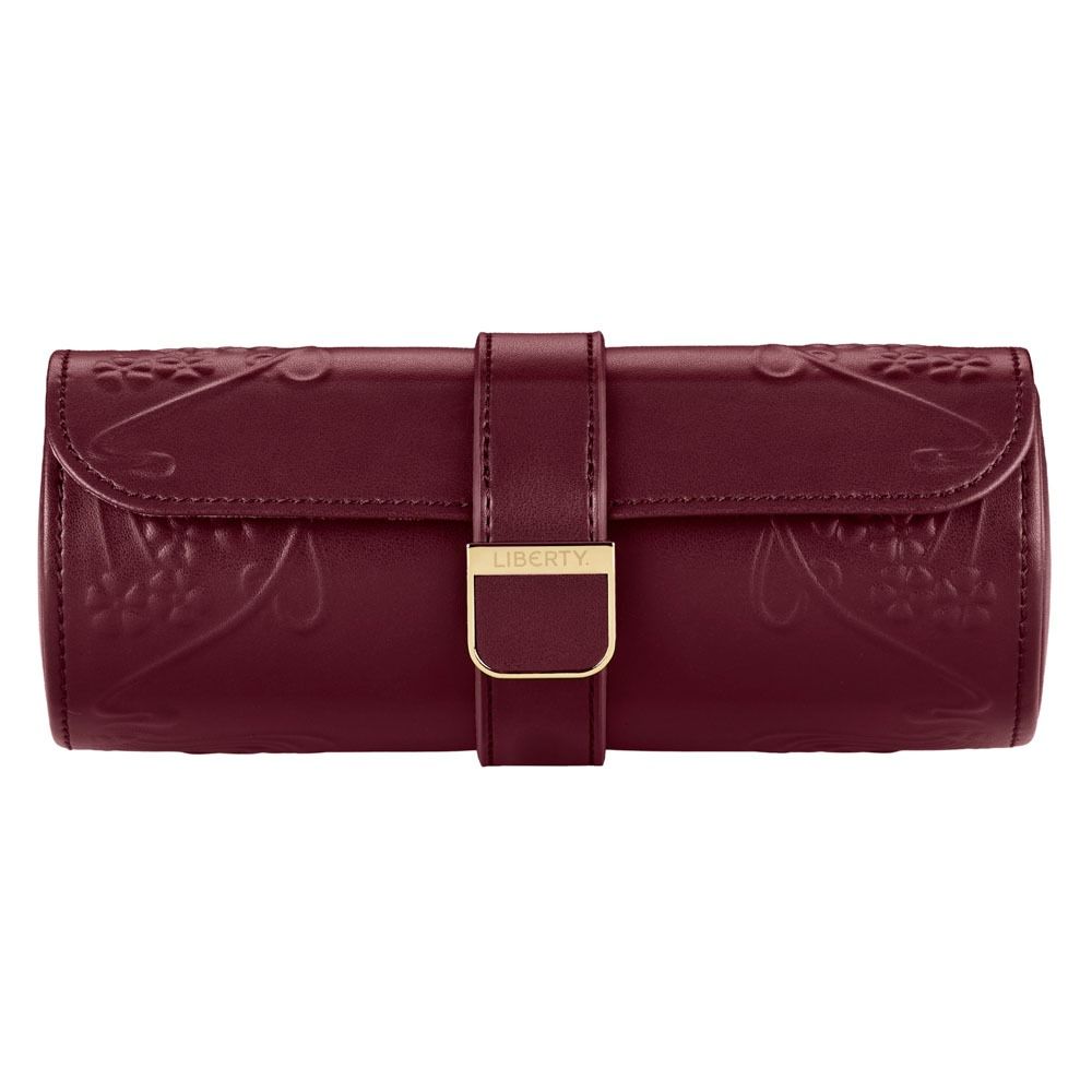 WOLF X LIBERTY Triple Watch Roll burgundy