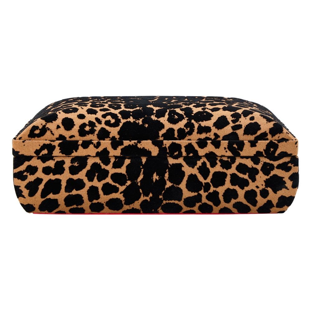 Savanna Leopard Print Medium Jewelry Box tanblack