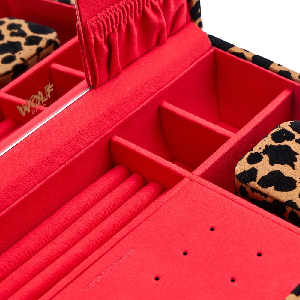 Savanna Leopard Print Medium Jewelry Box tanblack 3 Savanna Leopard Print Medium Jewelry Box tanblack