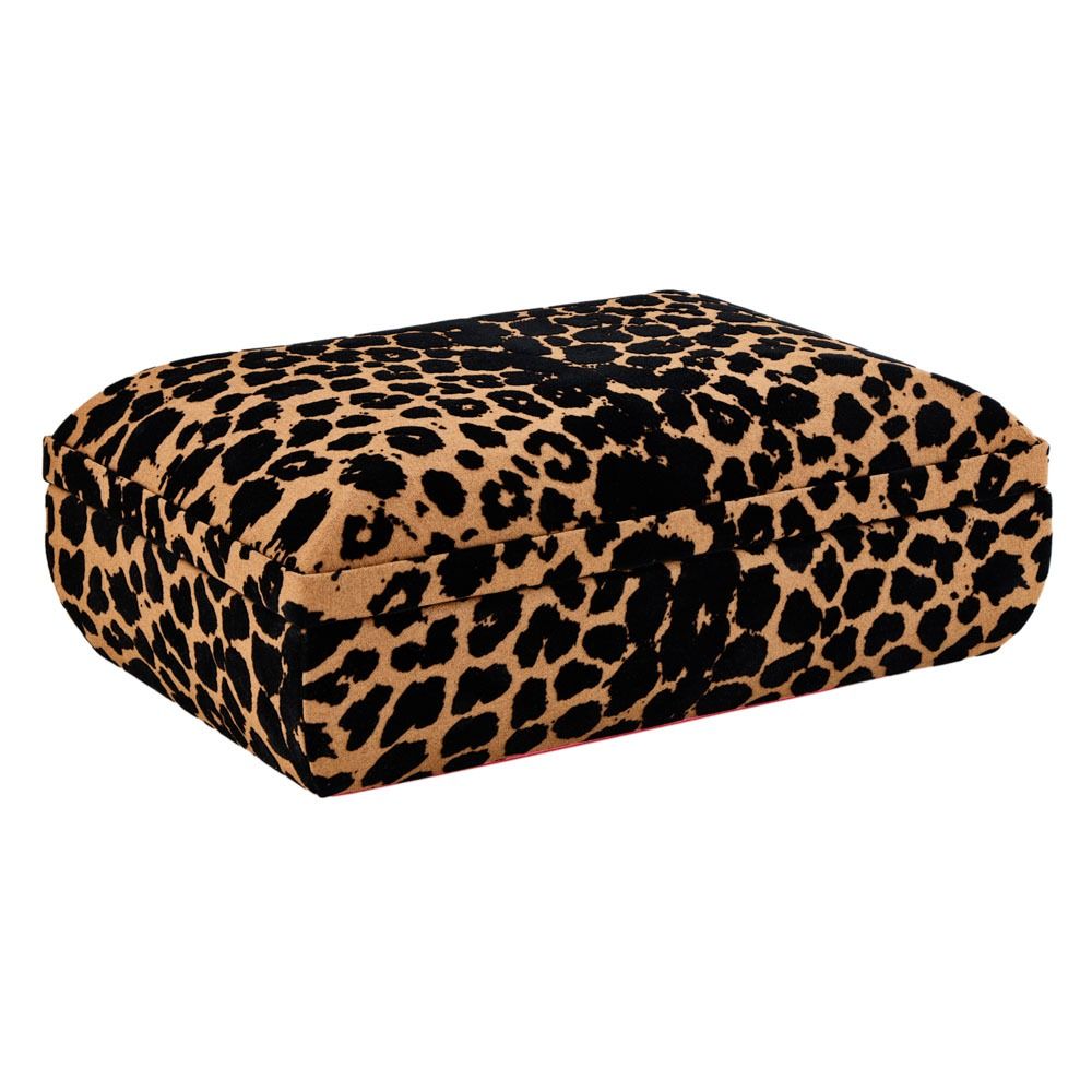 Savanna Leopard Print Medium Jewelry Box tanblack 4 Savanna Leopard Print Medium Jewelry Box tanblack