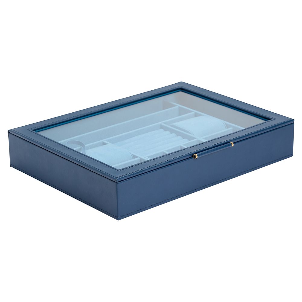 Sophia Jewelry Box with Window indigo 2 Sophia Jewelry Box with Window indigo