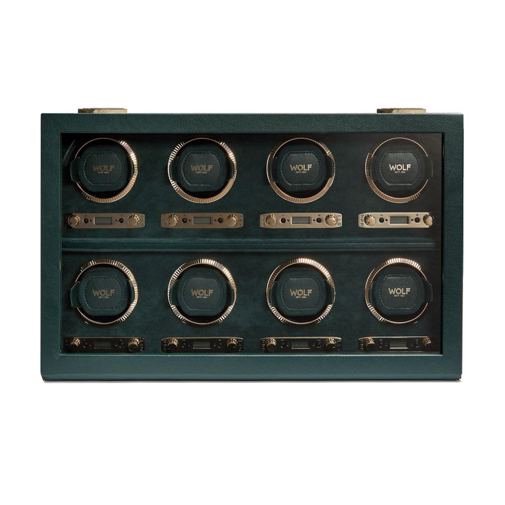 British Racing 8 Piece Watch Winder black