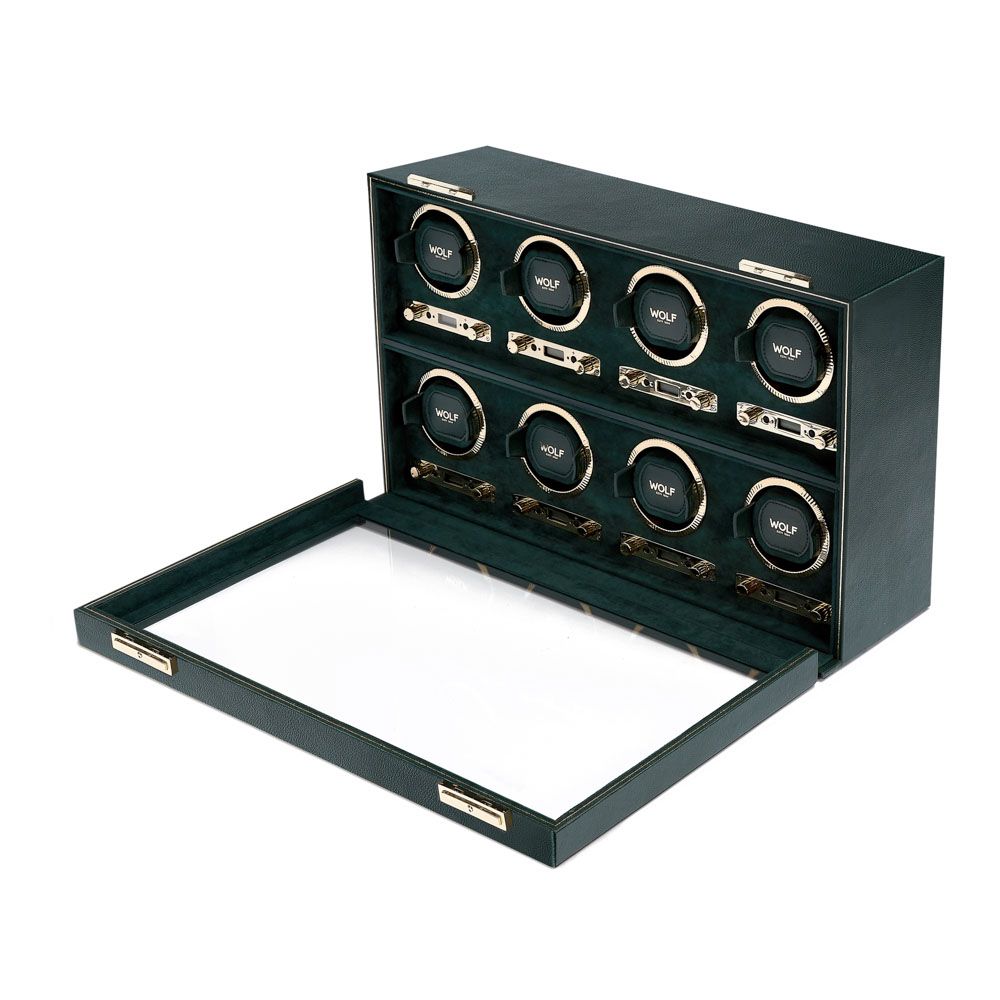 British Racing 8 Piece Watch Winder black