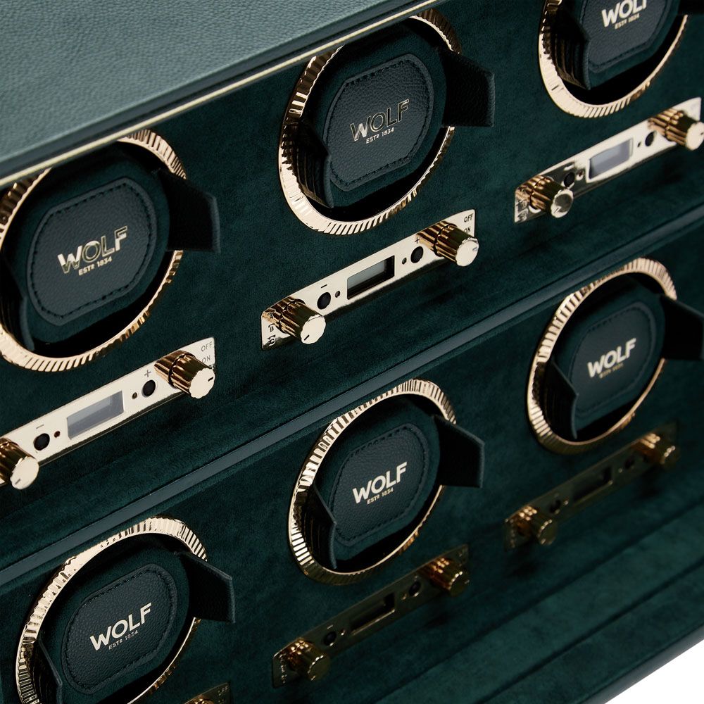 British Racing 8 Piece Watch Winder black