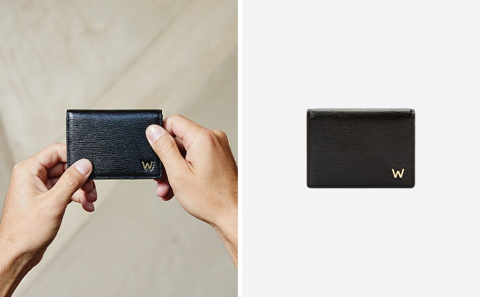W Gusset Card Case black
