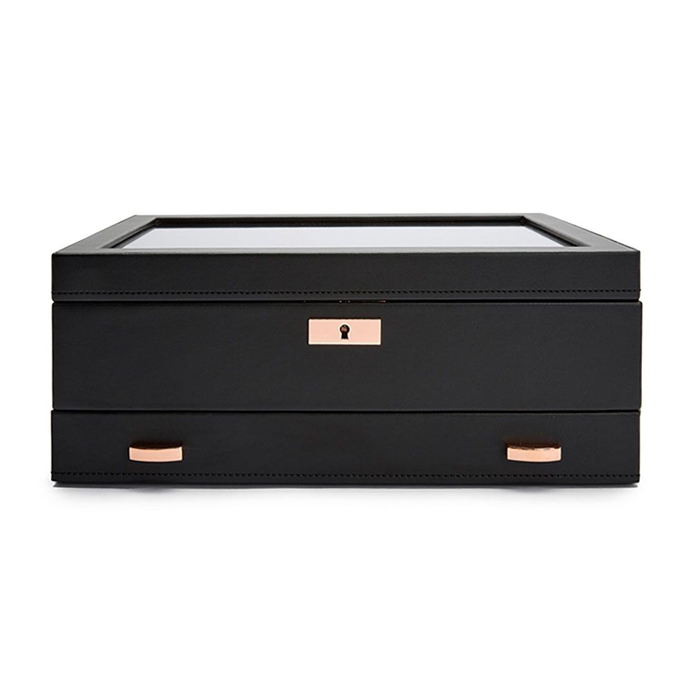 Axis 10 Piece Watch Box with Drawer powdercoat