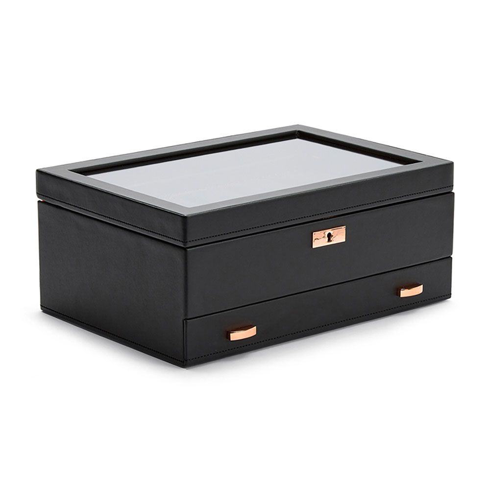 Axis 10 Piece Watch Box with Drawer powdercoat
