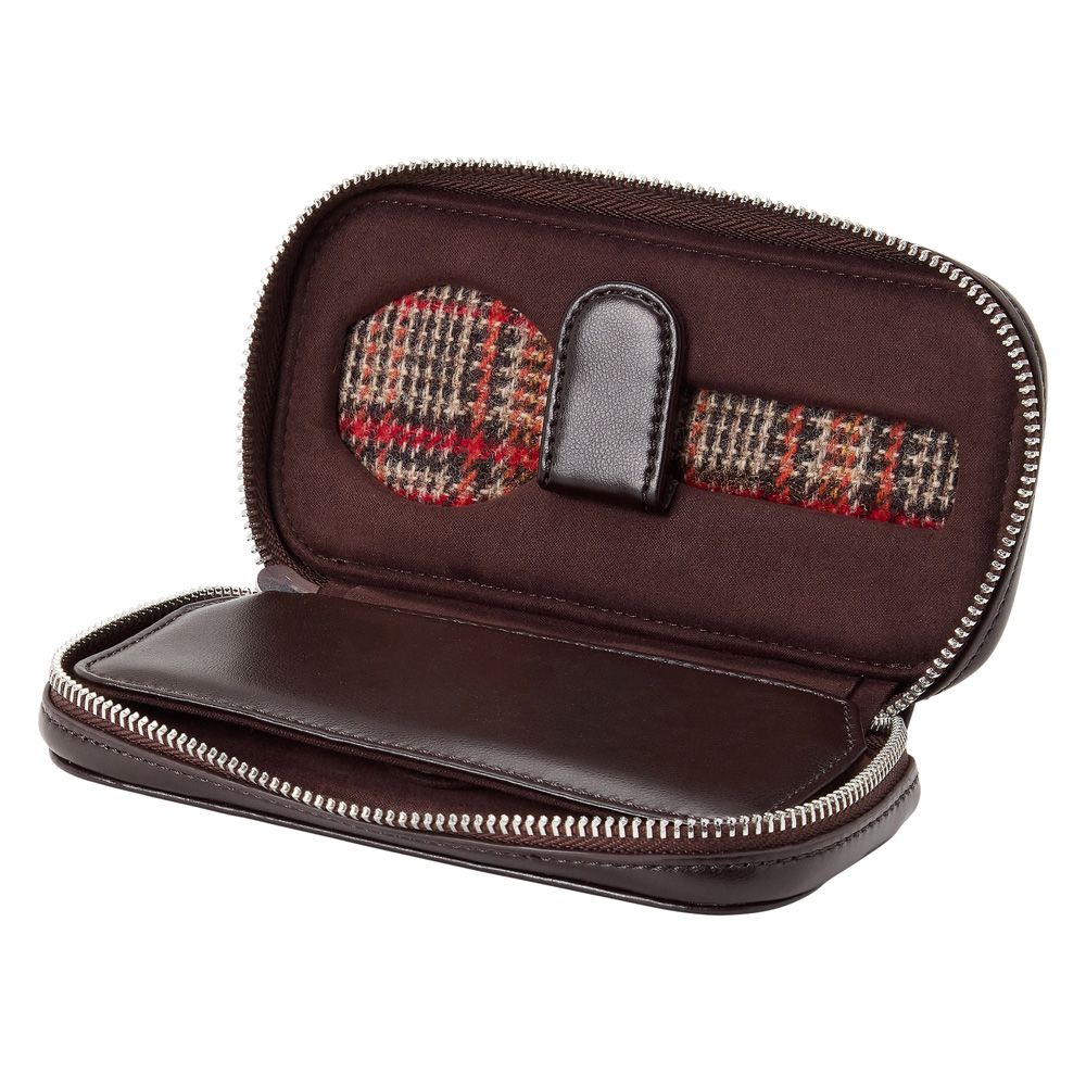 WM Brown 2 Piece Watch Zip-Case brown