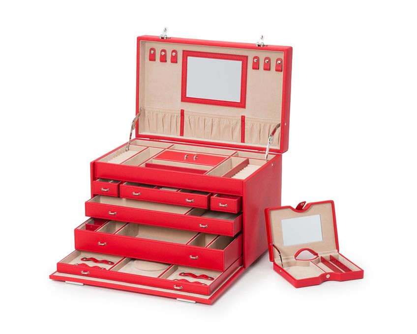 Heritage Jewelry Armoire redsaffiano