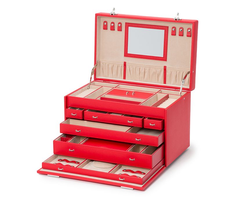 Heritage Jewelry Armoire redsaffiano