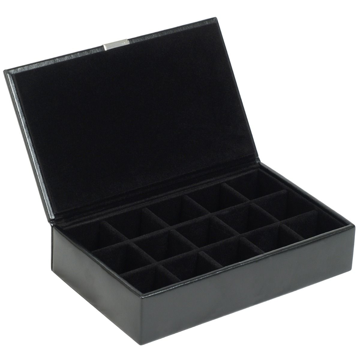 Heritage 15 Piece Cufflink Box black