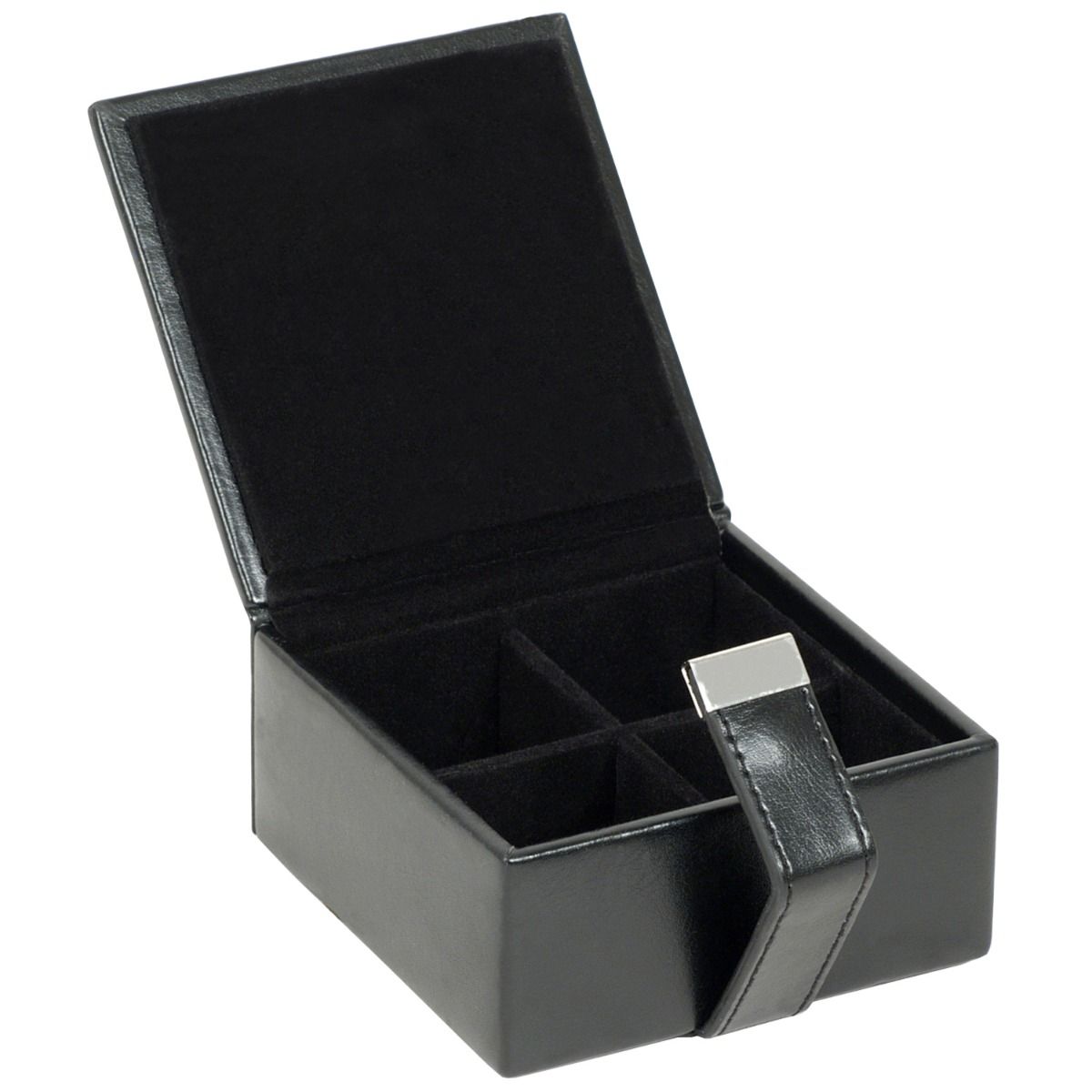 Heritage 4 Piece Cufflink Box black